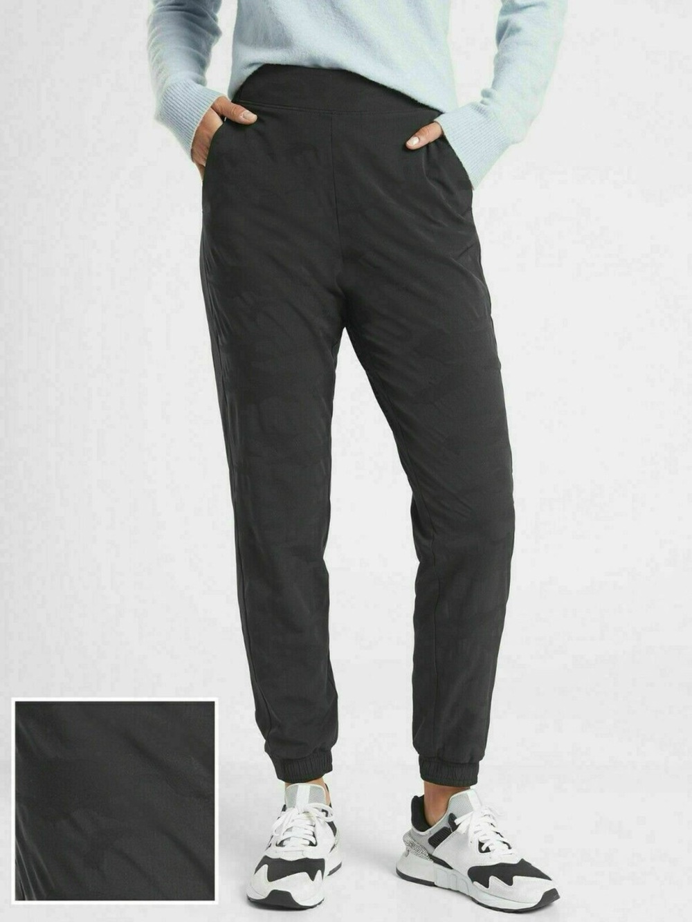 Athleta Brooklyn Lined Camo Jogger in Luxe Black